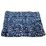 Winter Pet Cushion Blanket Warm Paw Print Fleece Beds