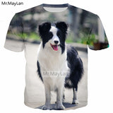Smartest Pet Border Collie 3D Print Tshirt Men/women Streetwear