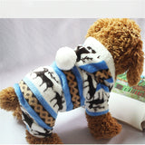 The New Autumn And Winter Snowflake Soft Fleece Dog Clothes Pet Dog Dress Pattern Coral Velvet Deer Christmas Puppy Coat Four Ha