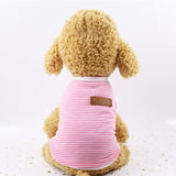 Cute Pet Clothes Striped Soft Vest