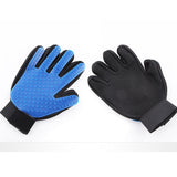 Blue Brush Glove For Animal Cat Cleaning Brush Finger Silicone Gloves For Cats Dogs Pet Hair Remover Glove Cat Grooming         