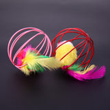 1Pc Cat Toys Hollow Ball Feather Mouse Toys for Cats Kitten Playing Funny Mice Mouse Toys Pet Animals Products