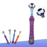 New Dog Toothbrush Three Sided Pet Clean Mouth Supplies Puppy Dogs Cats Teeth Care Cleaning Brushes Grooming Tools