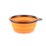 Pet Collapsible silicone bowl portable puppy food container
