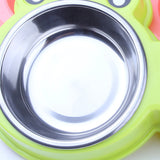 2018 Pet Dog Cat Puppy Travel Feeding Feeder Double Food Bowl Water Dish Cute Frog Pet Feeding Bowl