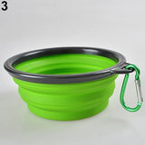 Foldable Pet Travel Food Feeding Bowl Water Dish Portable Silicone Bowl