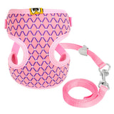 Mesh Harness and Leash Set Rhinestone Breathable Pet Collar