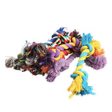 1 pcs Pets dogs pet supplies Pet Dog Puppy Cotton Chew Knot Toy Durable Braided Bone Rope 15CM Funny Tool (Random Color )