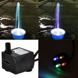 AC 220V 3W 5W Submersible Water Pump LED Aquarium Fountain Fish Pond Tank EU Plug For Fish Tanks Plants Growth Supplies Tool  