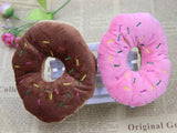 13Cm Sightly Pet Chew Cotton Donut Play Toys Lovely Pet Dog Puppy Cat Tugging Chew Squeaker Quack Sound Toy Chew Donut Play Toys