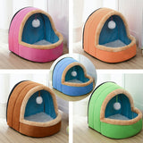  5 Colors Pet Dog Cat Bed Foldable Puppy  House With Toy Ball  Warm Soft Pet Cushion Dog Kennel Cat Castle Fast Shpping