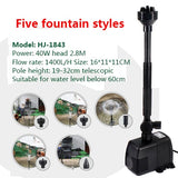 Fish pond landscaping circulation pump filter oxygenation rockery flow pump