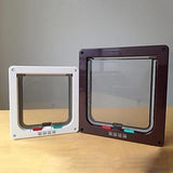 Pet Door 4 Way Lockable Security Flap Door for Dog Cat Kitten Wall Mount Door Animal Small Pet Cat Dog Gate Door
