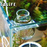 Glass Feeding Cup Fish Feeder Brine Shrimp Eggs Red Worms Food for Aquarium G01579
