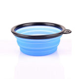 Pet Silica Gel Bowl Dog cat Collapsible silicone dow bowl candy color outdoor travel portable puppy food container feeder dish