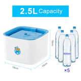 UK/EU/US Plug 2.5L Automatic Cat Water Fountain Electric Water Fountain Dog Cat Pet Drinker Bowl Pet Blue Drinking Fountain 