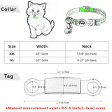 Nylon Cat Collar Personalized Pet Collars With Name ID Tag Reflective Chihuahua Kitten Collars Necklace For Pets Dog Accessories