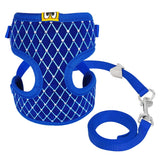 Mesh Harness and Leash Set Rhinestone Breathable Pet Collar