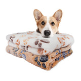 Pet Soft Pet Blanket Winter Dog Cat Bed Mat Foot Print Warm Sleeping Mattress Small Medium Dogs Cats Coral Fleece Pet Supplies