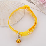 Easy Wear Cat Dog Collar With Bell Adjustable Buckle