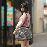 Transparent Folding Cat Pack Pet Backpack Cat Dog Universal Travel Out Carrier Bag Package Transparent Breathable Cat Travel Box