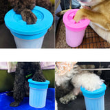 HOOPET Dog Brush Pet Foot Washer Cup Portable Dog Foot Wash Tools Soft Silicone Bristles Pets Clean Brush Quickly Cleaning Paws