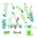 Dog Toys Bite Resist Rope Weave Ball Interactive Toy Cotton Bone Cat Big Puppy Small Dog Chew Knot Teeth Cleaning Training Toy