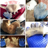Blue Brush Glove For Animal Cat Cleaning Brush Finger Silicone Gloves For Cats Dogs Pet Hair Remover Glove Cat Grooming         