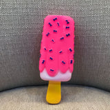 Pet Dog Toy Chew Squeaky Rubber Pink Popsicle Shaped Toys for Cat Puppy Baby Dogs Ice Cream Bite Molar Toy Funny Interactive