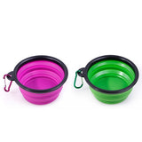 Foldable Dog Cat Pet Travel Food Feeding Bowl Water Dish Portable Silicone Bowl