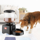 5.5L Programmable Automatic Pet Feeder for Dog Cat Electric Dry Food Dispenser Dish Bowl 1-3 Meal/Day with Timer Voice Recording