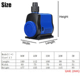 5/14/20/35/45/80W 500-3500L/H Ultra-Quiet Submersible Water Pump Filter Fish Pond Fountain Aquarium Tank High-lift EU Plug 220V
