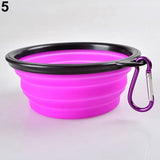 Foldable Pet Travel Food Feeding Bowl Water Dish Portable Silicone Bowl