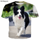 Smartest Pet Border Collie 3D Print Tshirt Men/women Streetwear