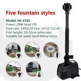 Fish pond landscaping circulation pump filter oxygenation rockery flow pump