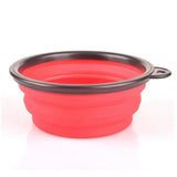 Pet Silica Gel Bowl Dog cat Collapsible silicone dow bowl candy color outdoor travel portable puppy food container feeder dish