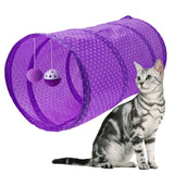 Foldable Cat Tunnel Toy 2 Holes Cat Play Tubes Balls Pet Supplies Dog Rabbit Funny Tunnel Tubes Training Acessorios
