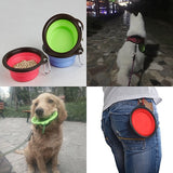 Foldable Dog Cat Pet Travel Food Feeding Bowl Water Dish Portable Silicone Bowl