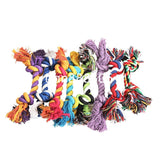 Dog Puppy Cotton Chew Knot Toy Durable Braided Bone Rope (Random Color )