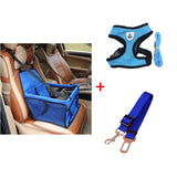 pawstrip Dog Booster Seat Dog Car Seat Basket Pet Safety Belt Mesh Dog Harness Vest Small Dog Leash Pet Travel Accessories
