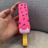 Pet Dog Toy Chew Squeaky Rubber Pink Popsicle Shaped Toys for Cat Puppy Baby Dogs Ice Cream Bite Molar Toy Funny Interactive