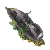 Resin Home Aquarium Ornament Wreck Sunk Ship Aquarium Ornament Sailing Boat Destroyer Fish Tank Tank Aquarium Decoration