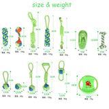 Dog Toys Bite Resist Rope Weave Ball Interactive Toy Cotton Bone Cat Big Puppy Small Dog Chew Knot Teeth Cleaning Training Toy