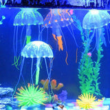 2019 Hot New Glowing Effect Fish Tank Decor Aquarium Artificial Silicone Jellyfish Mini Submarine Ornament