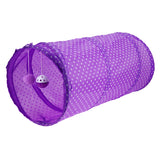 Foldable Cat Tunnel Toy 2 Holes Cat Play Tubes Balls
