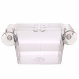 Aquarium Transparent Double Bowl Fighting Fish Mini House Incubator Box For Fry Isolation Hatchery Reptile Cage Turtle House