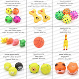 Rubber Squeak Toy for Dog Screaming Chicken Chew Bone Slipper Squeaky Ball Dog Toys Tooth Grinding & Training Pet Toy Supplies