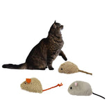 New Cat Toy Mouse Long Tail Fur Mice Toys Cat products 3pcs/set Randomly
