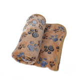 Pet Soft Blanket Winter Mat Foot Print Warm Sleeping Mattress