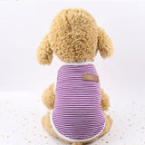 Cute Pet Clothes Striped Soft Vest